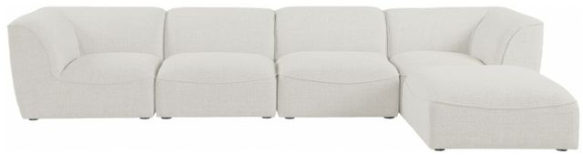 Meridian Furniture Miramar 5-Piece Cream 142" Modular Sectional-1
