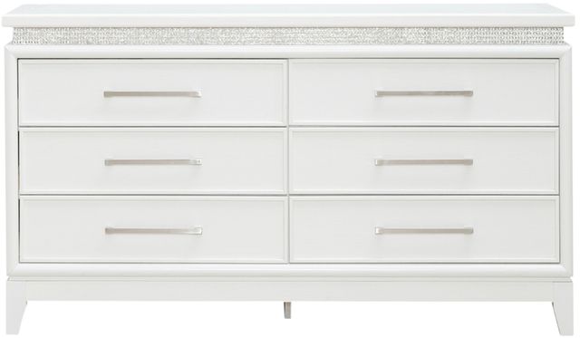 Liberty Furniture Reflections Pearl White 6-Drawer Dresser-2