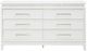 Liberty Furniture Reflections Pearl White 6-Drawer Dresser-2