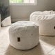 CordaRoy's® Ecru Terry Corduroy Pouf Footstool-1