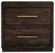 International Furniture Direct Dark Mezquite Black Nightstand-3