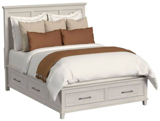 Elements International Canterbury Ivory Queen Storage Panel Bed-0
