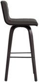 Armen Living Vienna Black Brushed/Gray Swivel Counter Stool-4
