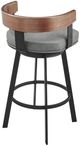 Armen Living Idris Walnut/Vintage Gray Counter Stool-3