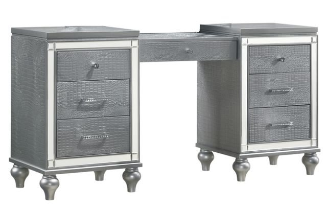 New Classic® Home Furnishings Valentino 3-Piece Silver Vanity Set-1