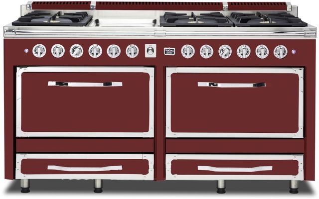 Viking® Tuscany 66" Reduction Red Dual Fuel Pro-Style Dual Fuel Natural Gas Range-0