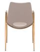 Zuo® Modern Desi Beige/Gold Dining Arm Chair-3