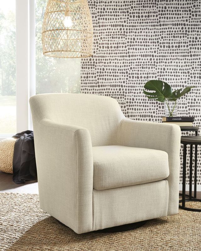 Signature Design by Ashley® Bradney Linen Swivel Accent Chair-4