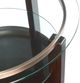 Elements International Elsa Glass Top Coffee Table with Espresso Base-2