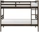 Homelegance® Darden Dark Brown Twin over Twin Youth Bunk Bed-2