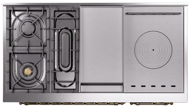 Ilve® Nostalgie II Series 48" Emerald Green Pro Style Dual Fuel Range-3