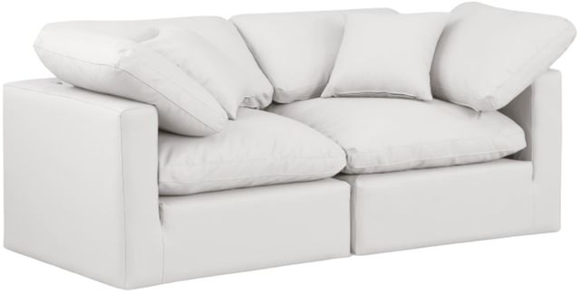 Meridian Furniture Indulge 2-Piece Cream 70" Sofa-0