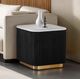 Furniture of America® Virden White Square End Table with Black/Gold Base-0