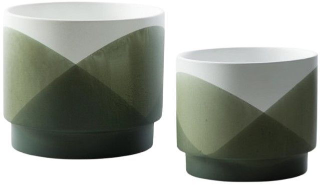 Signature Design by Ashley® Ardenridge 2-Piece Green/White Planters Set-0