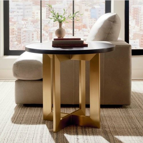 Bassett® Furniture BenchMade Andover Oak Round End Table-3