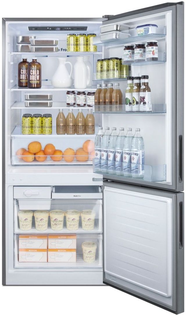 Summit® 28 in. 14.6 Cu. Ft. Stainless Steel Counter Depth Bottom Freezer Refrigerator-2