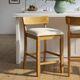 Armen Living Merie Amber Glow/White Counter Stool-1