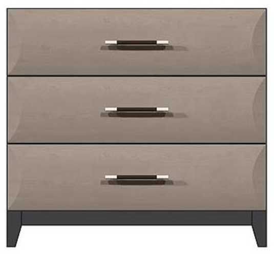 Country View Woodworking Customizable American Modern 36" 3-Drawer Solid Wood Legs Bedside Chest-0
