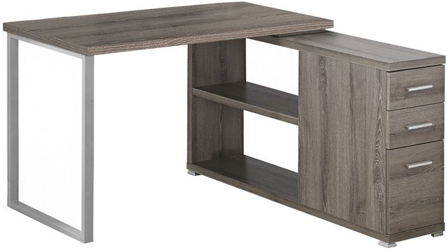 Monarch Specialties Inc. Dark Taupe Left or Right Facing Corner Computer Desk-0