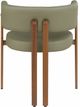 Meridian Furniture Gideon Olive/Walnut Vegan Leather Dining Chair-3