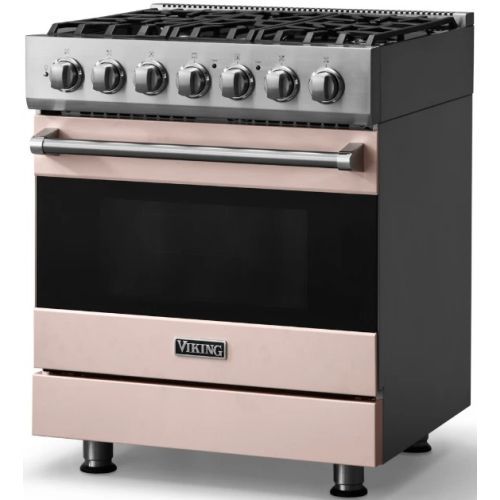 Viking® 3 Series 30" Blush Pro Style Dual Fuel Range-3