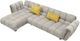 VIG Furniture Divani Casa Jacinda 2-Piece Gray Left-Arm Facing Sofa Sectional and Chaise with Pillows-2