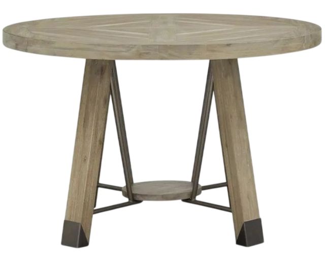 Magnussen Home® Ainsley Cerused Khaki Round Dining Table-2