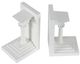 A & B Home 2-Piece Matte White Roman Column Bookend Set-2