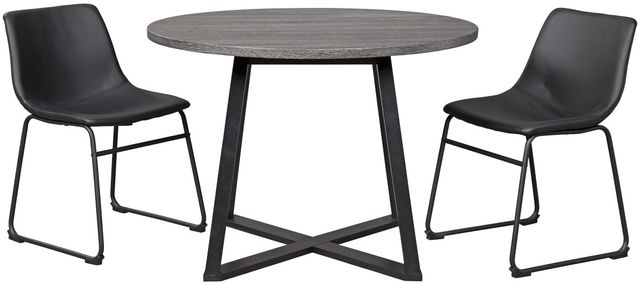 Signature Design by Ashley® Centiar 3 Piece Black Dining Set-0