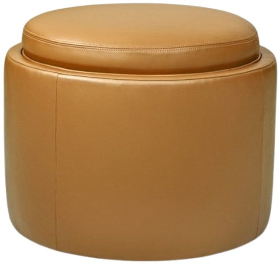 American Leather® Customizable Uno Leather 19” Ottoman-0