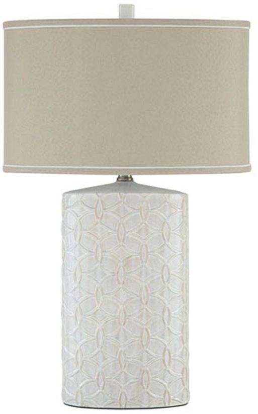 Signature Design by Ashley® Shelvia Ceramic Antique White Table Lamp-0