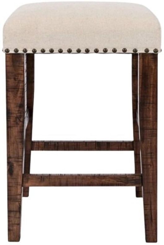 Jofran Inc. Fairview 4-Piece Oak Counter Sofa Console Table Set-2