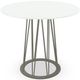 Amisco Customizable Calypso 36" White Glass Round Counter Height Table-3