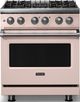 Viking® 5 Series 30" Blush Pro Style Dual Fuel (NG) Range with Polished Chrome Trim-0