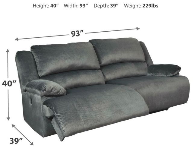 Signature Design by Ashley® Clonmel Charcoal Two Seat Reclining Sofa-1