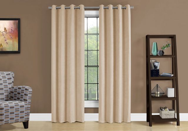 Monarch Specialties Inc. Brown Darkening Curtain Panel-2