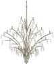Currey & Company Raux Contemporary Silver Leaf/Natural Chandelier-0