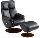 BarcaLounger© Alicia Capri Black Pedestal Recliner and Ottoman-0