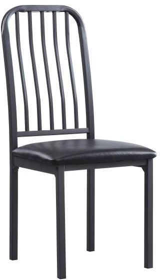 Mazin Furniture Tripp Charcoal Metal And Vinyl Side Chair-0