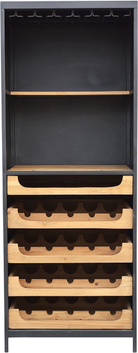 Moe's Home Collection Chef's Natural Teak Wine Bar-1