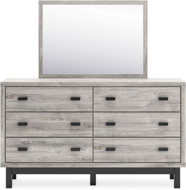 Benchcraft® Vessalli Gray Dresser with Mirror-2