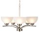 YHD Alta Peak Acid Washed/Satin Steel 5-Light Chandelier-0