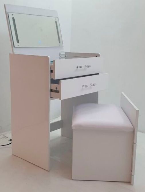 Elements International Irvine White Vanity Table -2