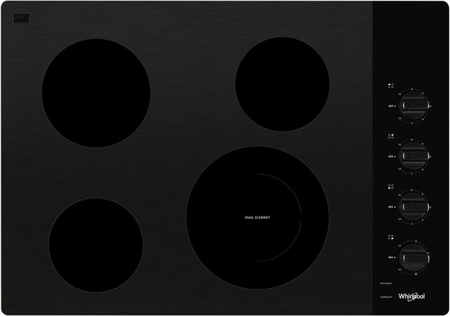 Whirlpool® 30" Black Electric Cooktop-0