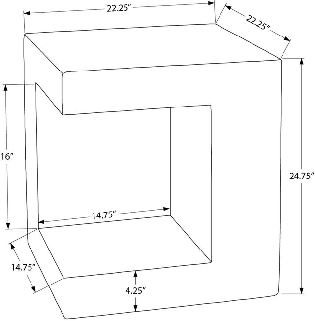Monarch Specialties Inc. Grey Accent Table -1