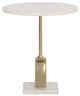 Fairfield® Sundries Cosmotini White Drink Table with Gold Base-2