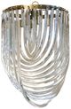 Harp & Finial® Ribbon Brass/Clear Medium Chandelier -0