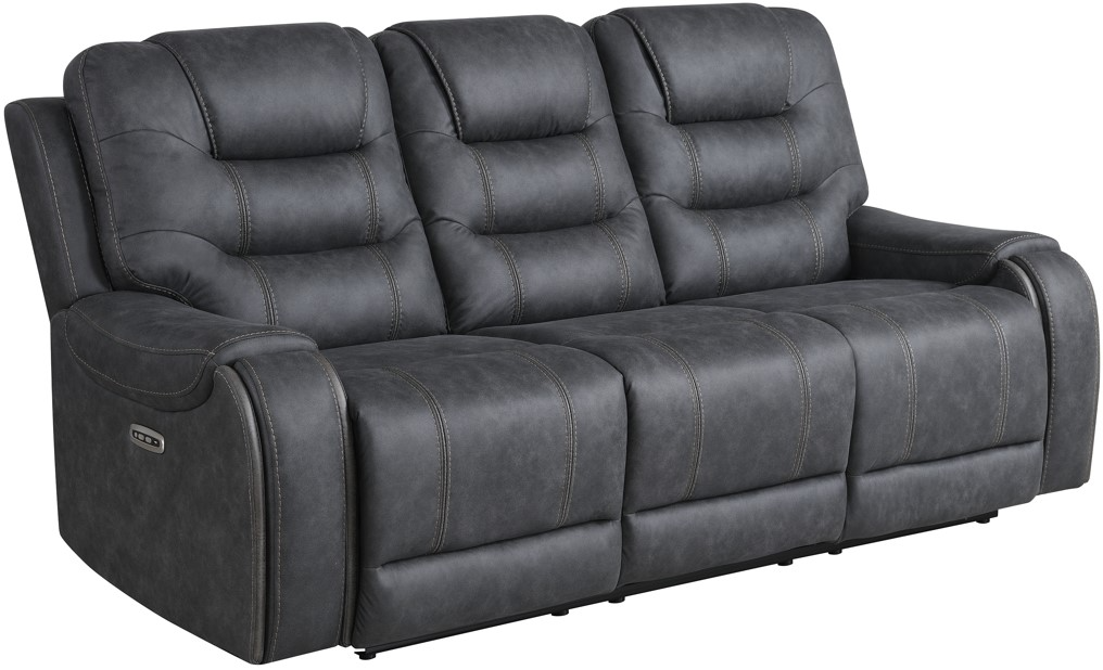 Kian® Furniture 143 Graphite Power Reclining Sofa with Power