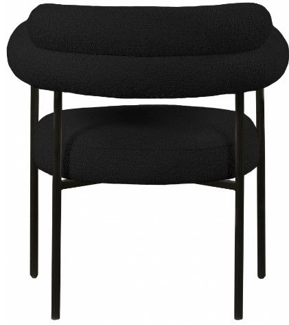Meridian Furniture Blake Black/Matte Black Boucle Dining Chair-2