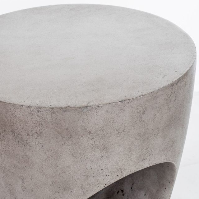 Moe's Home Collection Aylard Dark Grey Concrete Outdoor Stool-2